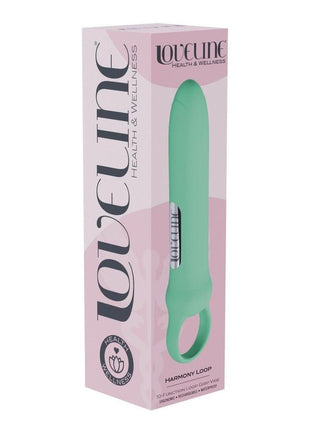 Loveline Harmony Loop Grip Vibe Ergonomic 10 Function Silicone Bullet Massager - Green