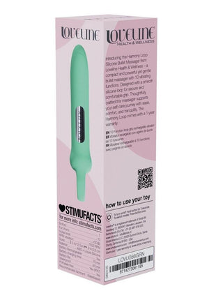 Loveline Harmony Loop Grip Vibe Ergonomic 10 Function Silicone Bullet Massager