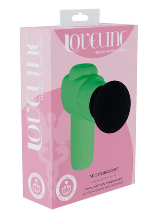Loveline Microboost 10 Function Vibrating Rechargeable Silicone Massasger - Green