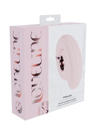 Loveline Perles Rotating Beads Swirl Rechargeable Silicone Vibrator - Pink