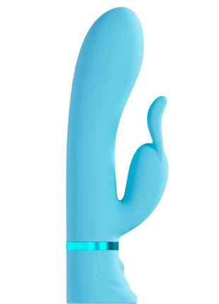 Loveline Tendre 10 Function Rechargeable Silicone Rabbit Vibrator - Blue