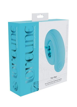 Loveline Tic-Tac Tapping Swirl Rechargeable Silicone Vibrator - Blue
