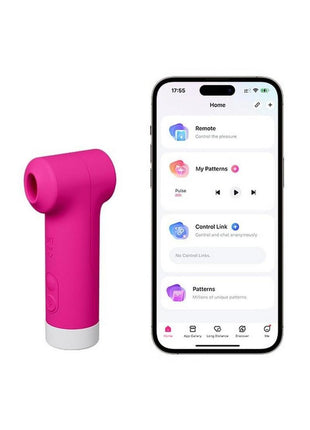 Lovense Fizz Dual-Head Rechargeable Silicone Clitoral Vibrator with Oral-Like Suction and Tapping