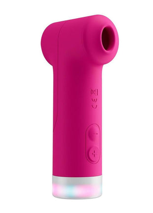 Lovense Fizz Dual-Head Rechargeable Silicone Clitoral Vibrator with Oral-Like Suction and Tapping - Pink/White