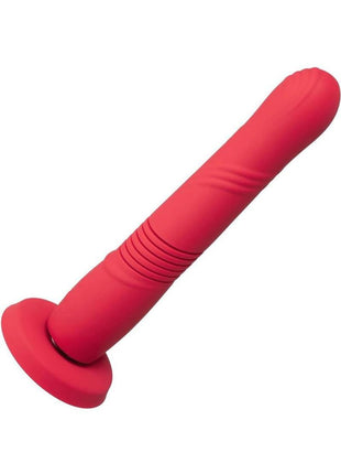 Gravity Remote App Thrusting Rechargeable Silicone Dildo - Red