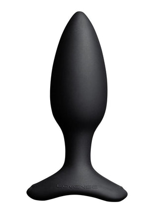 Lovense Hush 2 Rechargeable App Compatible Silicone Vibrating Anal Plug - Black - 1.5in