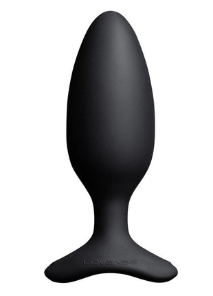 Lovense Hush 2 Rechargeable App Compatible Silicone Vibrating Anal Plug - Black - 1.75in