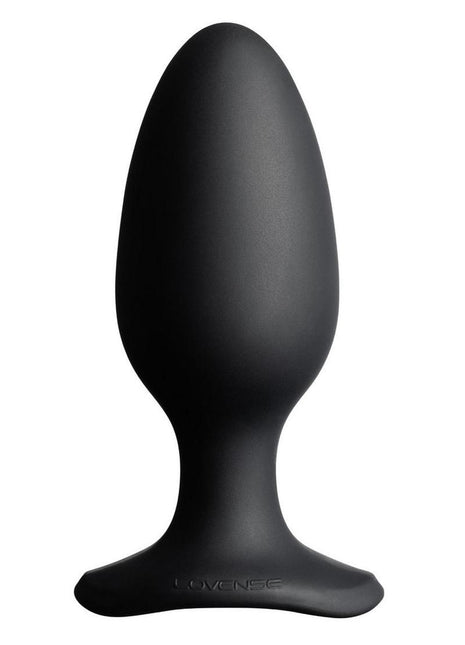 Lovense Hush 2 Rechargeable App Compatible Silicone Vibrating Anal Plug - Black - 2.25in