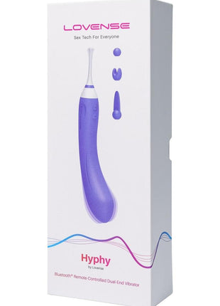 Lovense Hyphy Remote Controlled Silicone Dual End Vibrator - Purple