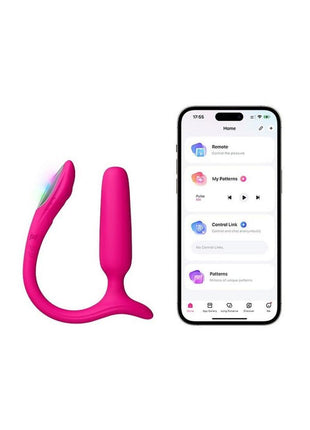 Lovense Lush Rechargeable App Compatible Silicone Vibrating Light Up Anal Plug