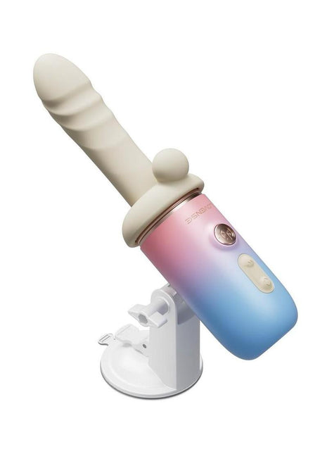 Lovense Spinel Massage Gun Dildo Thrusting Attachment and Heating Component - Pink/White