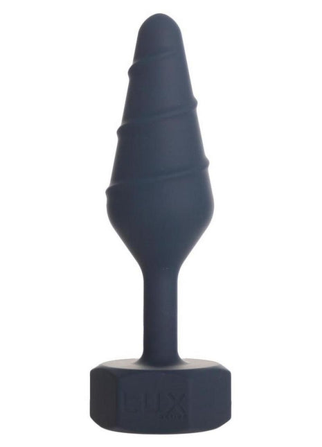 Lux Active Twist Rechargeable Silicone Anal Plug - Blue - Large