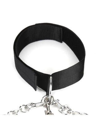 Lux Fetish Collar, Cuffs and Leash Set with Removable Cuffs and Leash