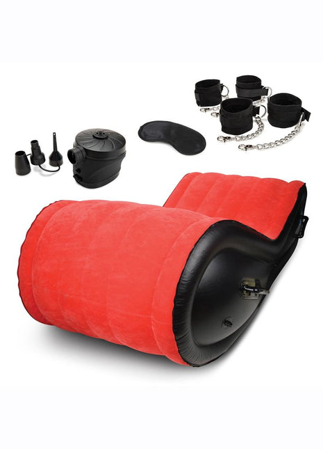 Lux Fetish Inflatable BDSM Sex Sofa - Black/Red - 6 Piece/Set