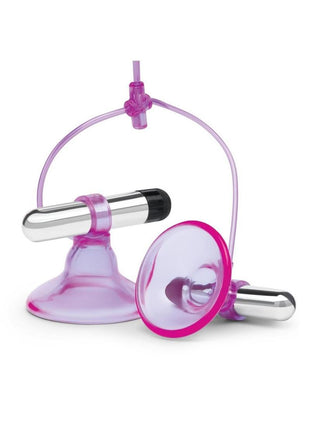 Lux Fetish Vibrating Nipple Suckers with Quick Release