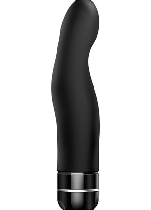 Luxe Gio Vibrating Silicone Dildo - Black - 8in