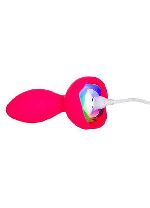 M'lady Light Up Rotating Silicone Rechargeable Anal Plug