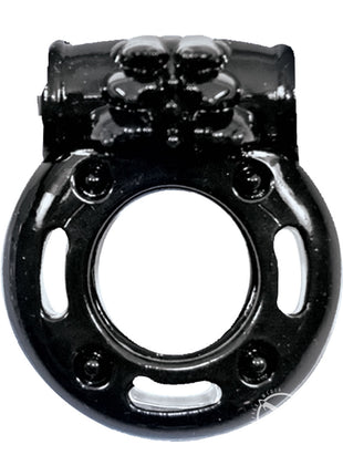 Macho Stallions Vibrating Cock Ring - Black