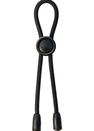 Mack Tuff Adjustable Silicone Cock Tie Cock Ring - Black