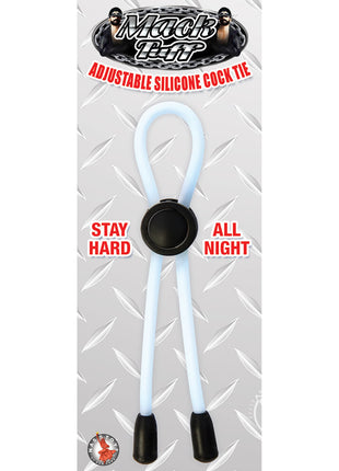 Mack Tuff Adjustable Silicone Cock Tie Cock Ring - Clear
