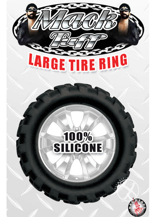 Mack Tuff Large Tire Silicone Cock Ring - Black - Large