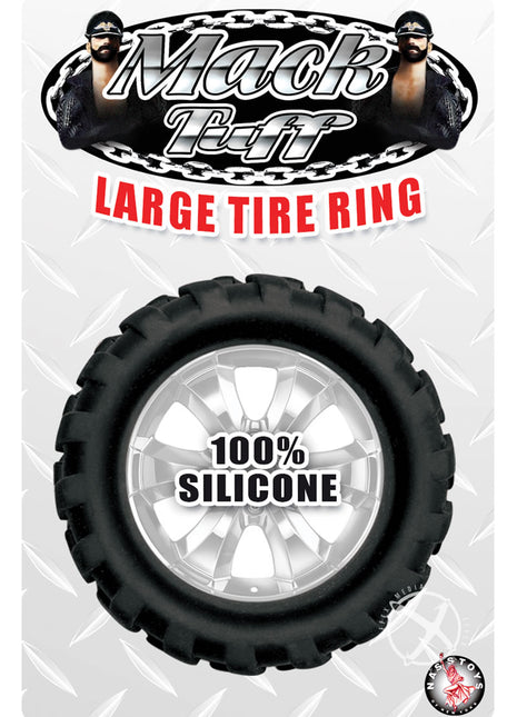 Mack Tuff Large Tire Silicone Cock Ring - Black - Large