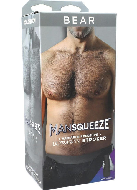 Man Squeeze Bear Ultraskyn Masturbator - Butt - Flesh/Vanilla