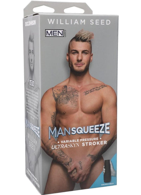 Man Squeeze William Seed Ultraskyn Masturbator - Butt - Flesh/Vanilla