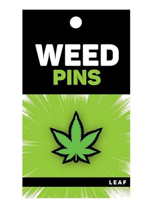 Marijuana Leaf Green Enamel Pin - Black/Green