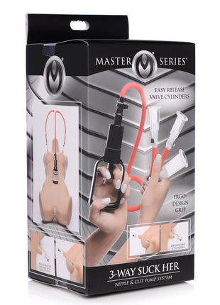 Master Series Clit and Nipple Pump - Red