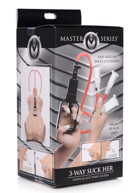 Master Series Clit and Nipple Pump - Red