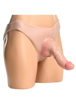 Master Series Curved Hollow Silicone Strap-On