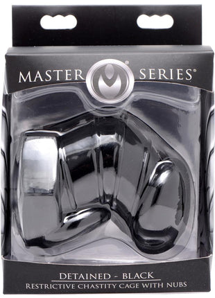 Master Series Detained Restrictive Chastity Cage - Black