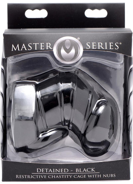 Master Series Detained Restrictive Chastity Cage - Black
