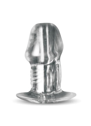 Master Series Dicked Hollow Anal Plug - Clear - Medium