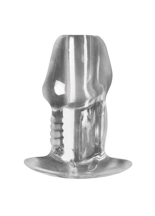 Master Series Dicked Hollow Anal Plug - Clear - Small