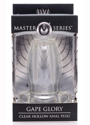 Master Series Gape Glory Clear Hollow Anal Plug - Clear - Large