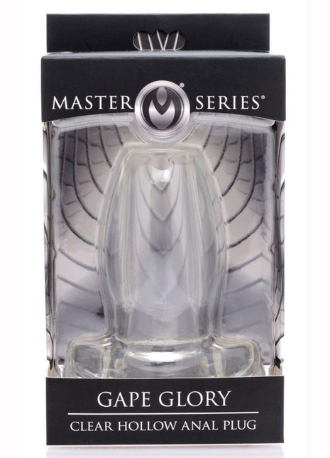 Master Series Gape Glory Clear Hollow Anal Plug - Clear - Large