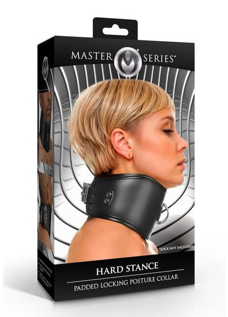 Master Series Hard Stance Padded Lock Posture Collar - Black