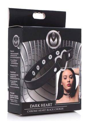 Master Series Heart Choker Necklace - Black