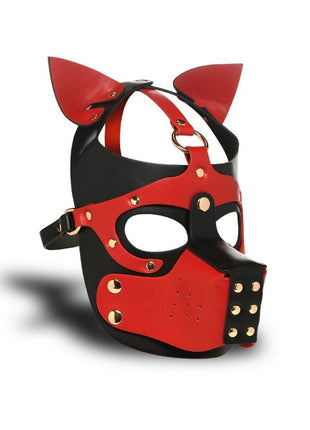 Master Series Hound Hood with Muzzle - Black/Red