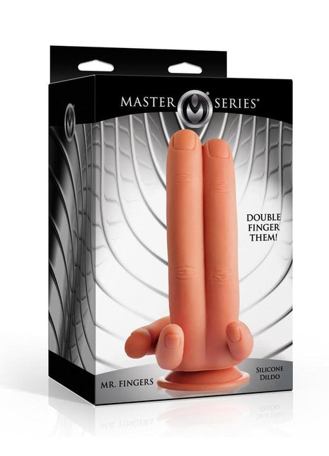 Master Series Mr Fingers Silicone Dildo 7.8iin - Vanilla