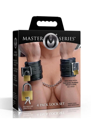 Master Series Padlock - Gold/Silver - 4 Pack/Set