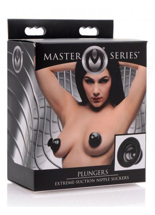 Master Series Plungers Silicone Nipple Suckers - Black
