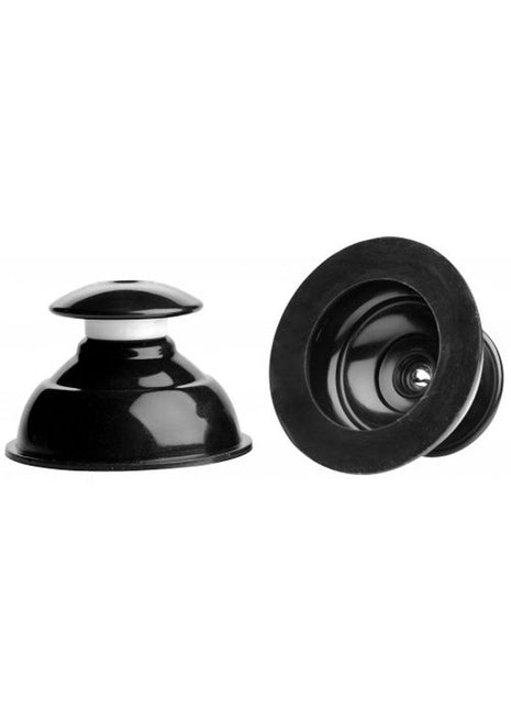 Master Series Plungers Silicone Nipple Suckers - Black