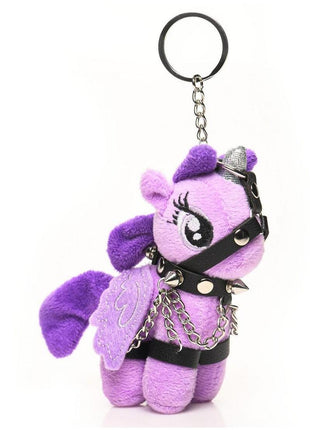 Master Series Raven Plum Bondage Pony Keychain - Purple