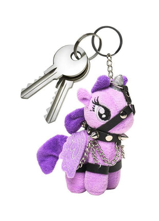 Master Series Raven Plum Bondage Pony Keychain - Purple
