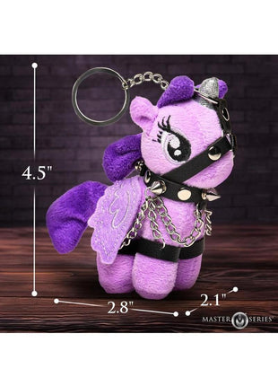 Master Series Raven Plum Bondage Pony Keychain