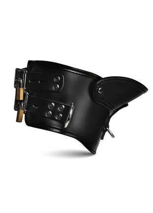 Master Series Rigid Locking Posture Collar with Chin Brace - Black