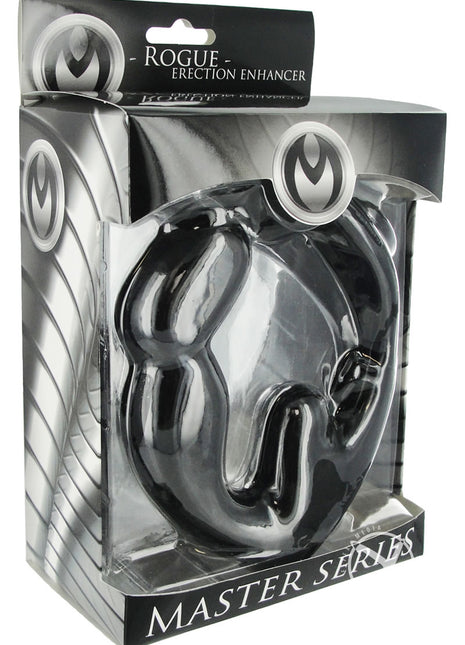 Master Series Rogue Erection Enhancer + Anal Plug - Black